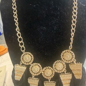 Gold Statement Bib Necklace - Women Jewelry